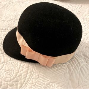 Ted baker wool riding hat with pink bow
